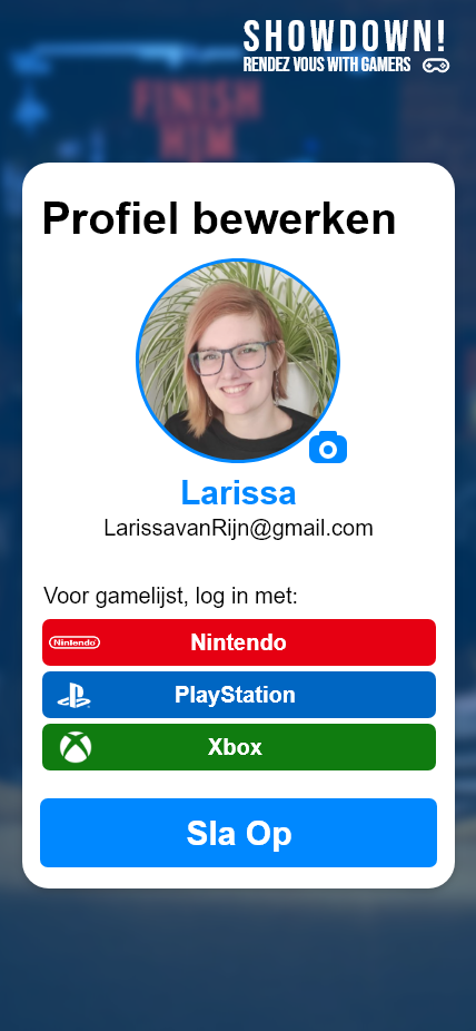 Showdown Home Screen