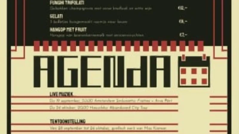 Menu Kaart Oude Stijl
